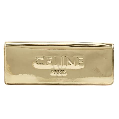 celine gold clutch|celine canvas handbags.